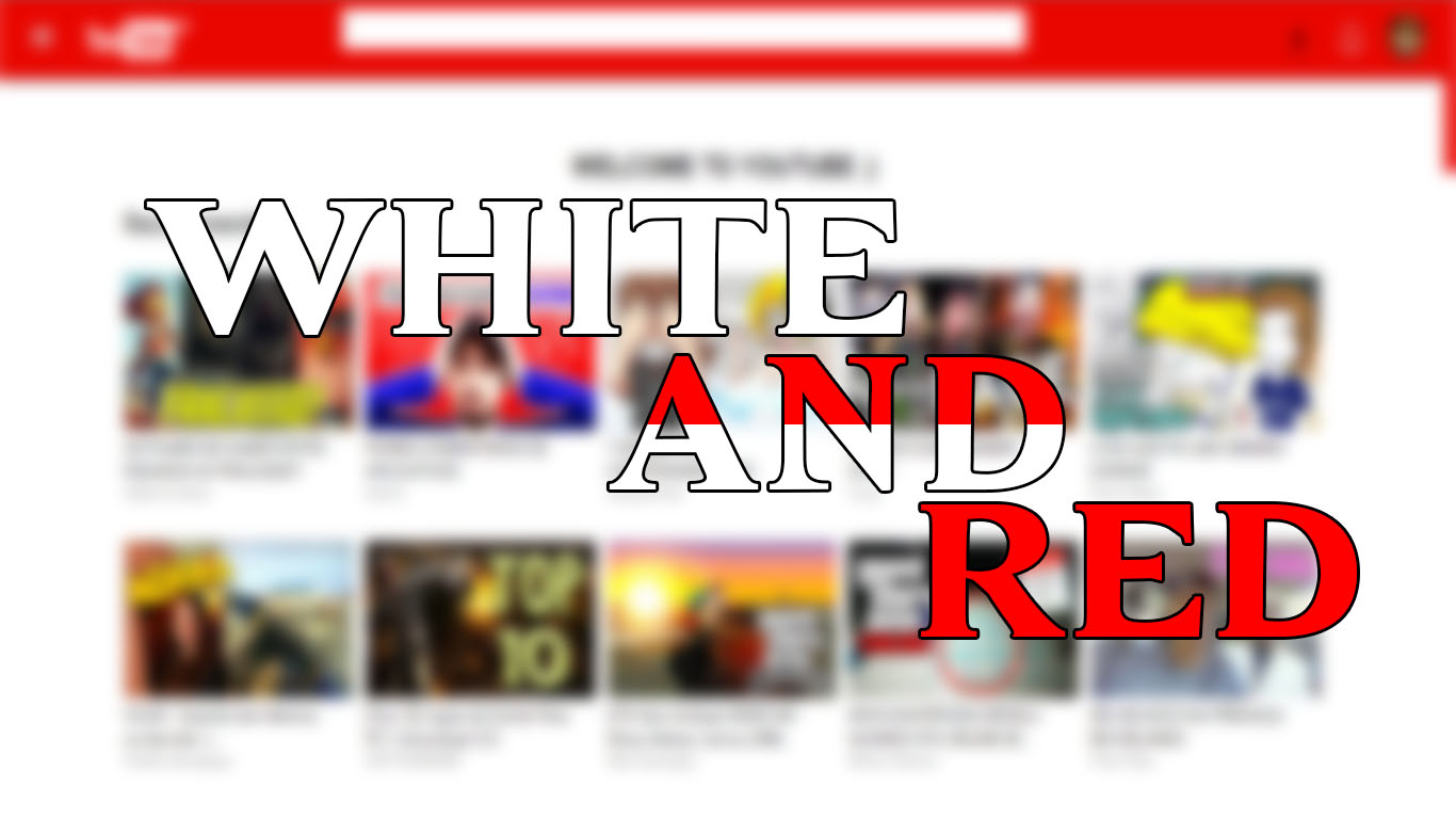 YouTube White and Red