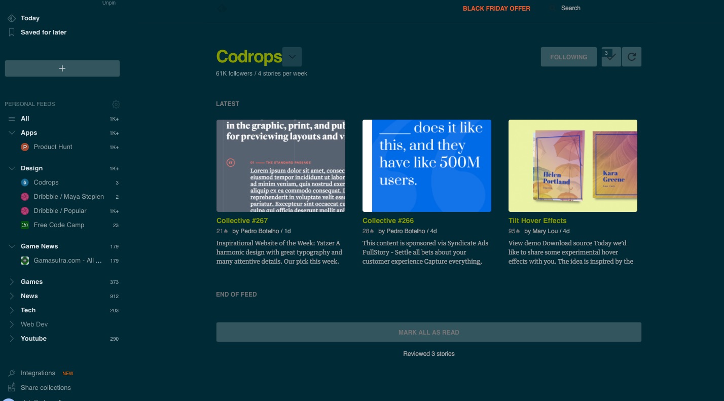 Feedly Solarized Dark