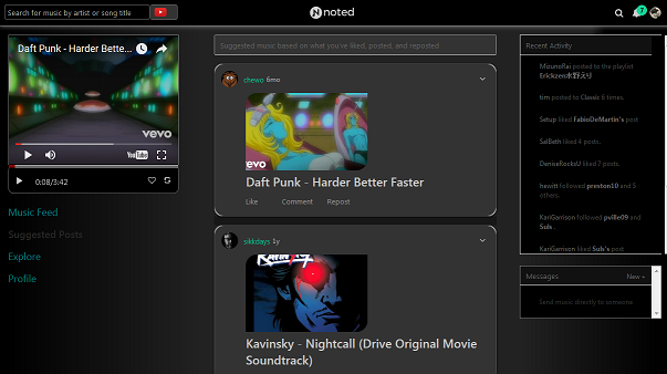 Noted.fm Dark