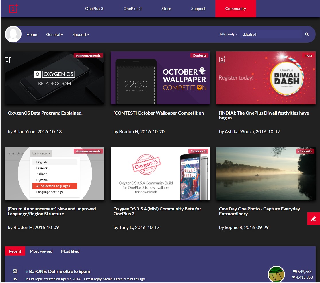 Oneplus Forum Dark