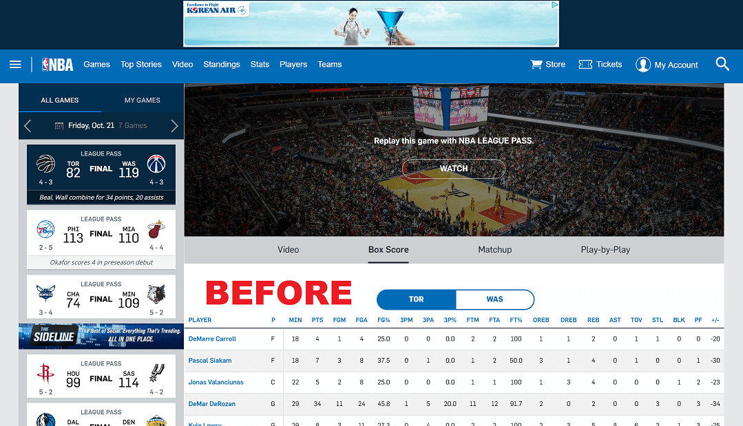 NBA.com Remove Ads - No Ads Fix