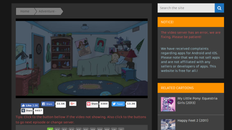 WatchCartoonsOnline.to DarkTheme