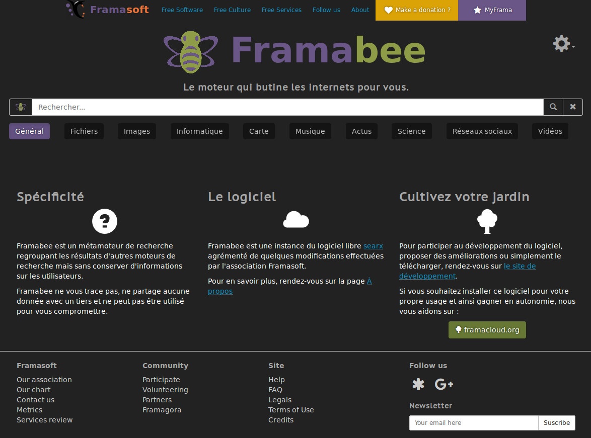 Dark Framabee.org