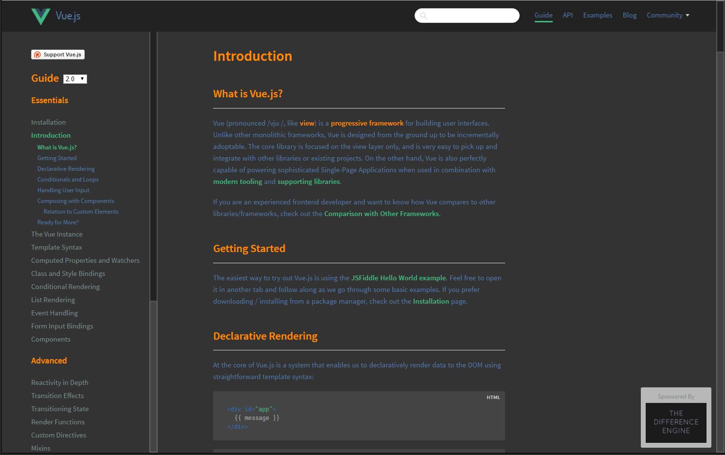vuejs.org dark theme