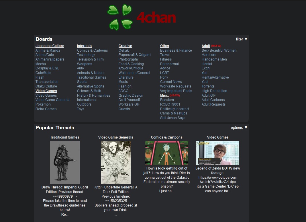 4chan simple dark (tomorrow edit)