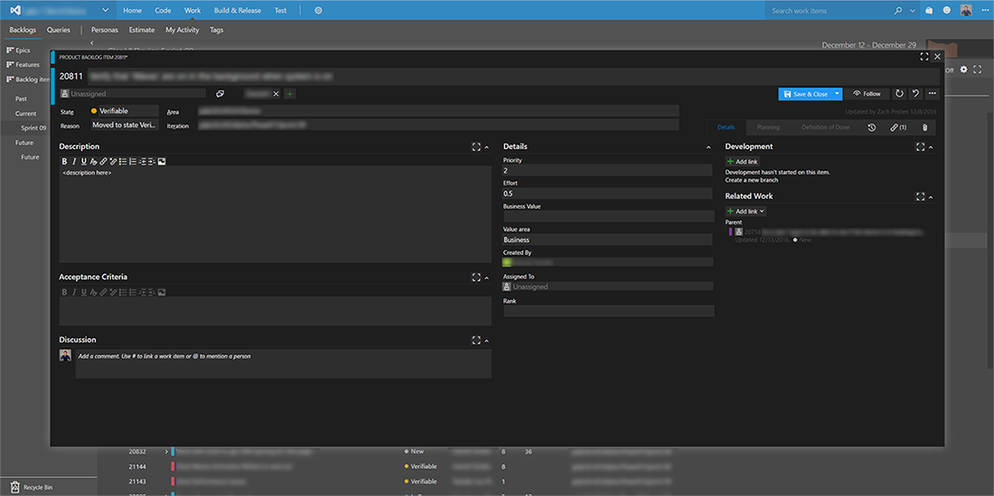VSTS - Dark