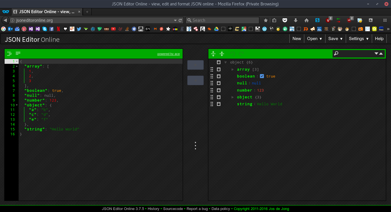 Json Editor Online Dark