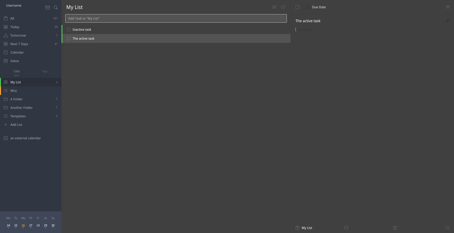 TickTick Dark (basic)