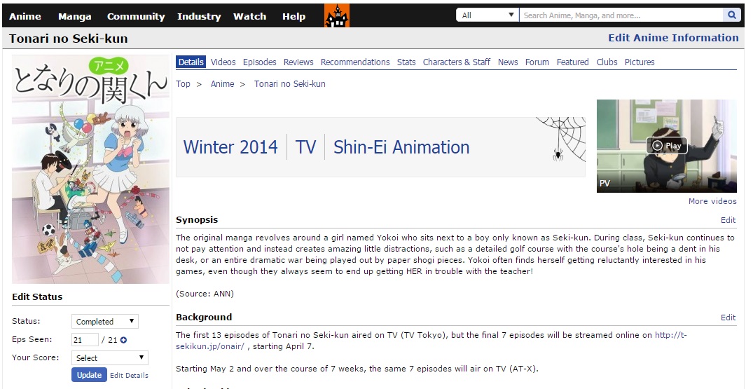 Hide MAL Scores and other things