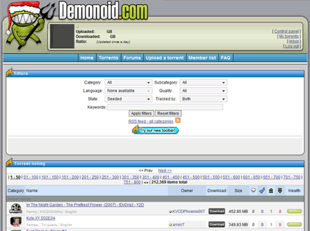 Demonoid Cool Blue Design