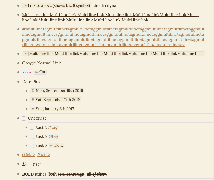 Dynalist Row Separator