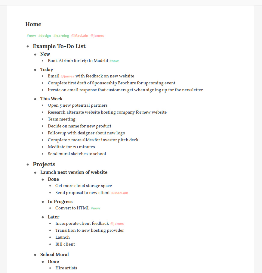 Workflowy List Style