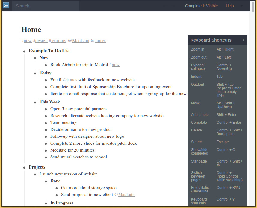Workflowy UI