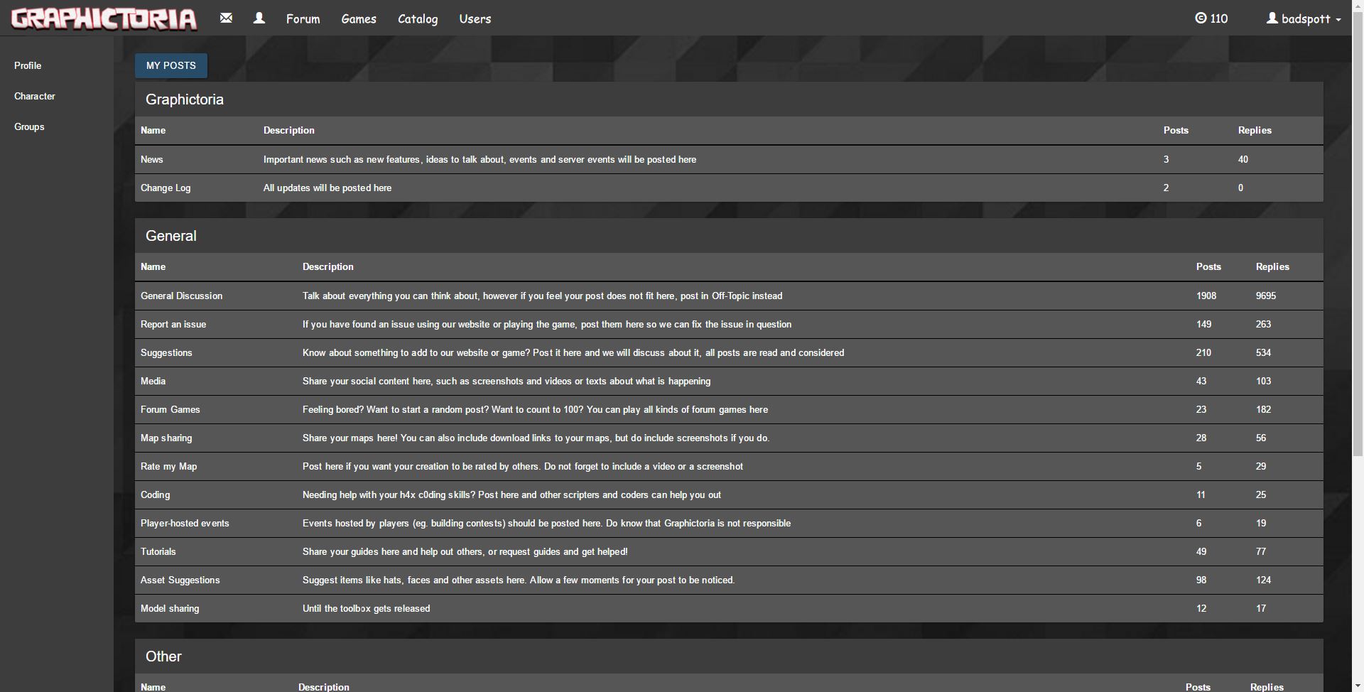 Graphictoria (Night Mode) (Arial Font)