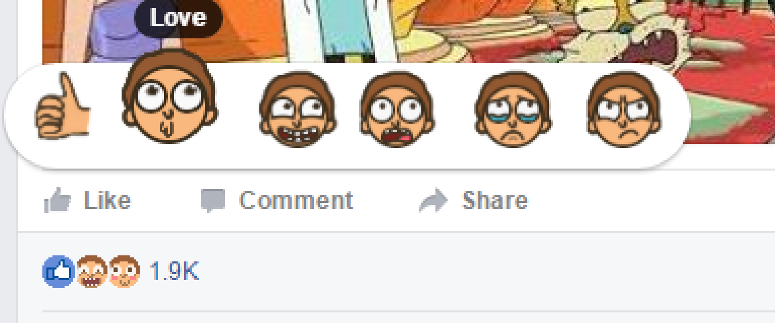 Rick and Morty Reactions Facebook