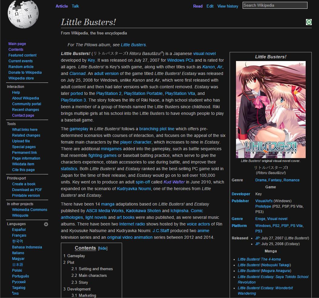 Simple Dark blue Wiki theme