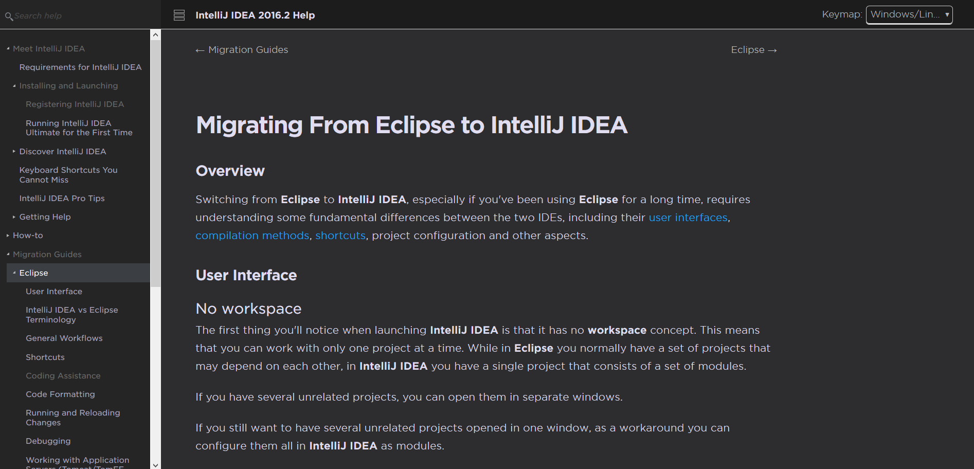 Jetbrains Help meets Dark