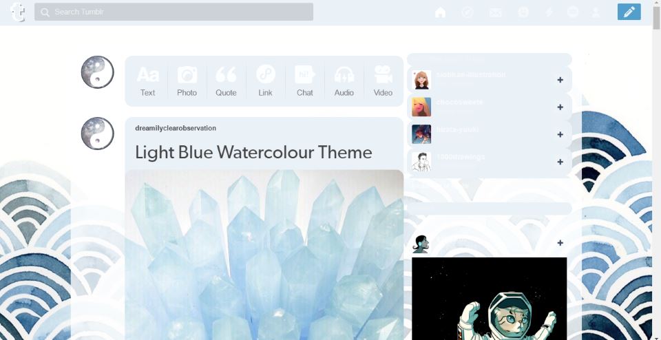 Light Blue Watercolour Theme