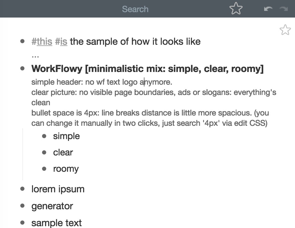 WorkFlowy [minimalistic mix: simple, clear, roomy]