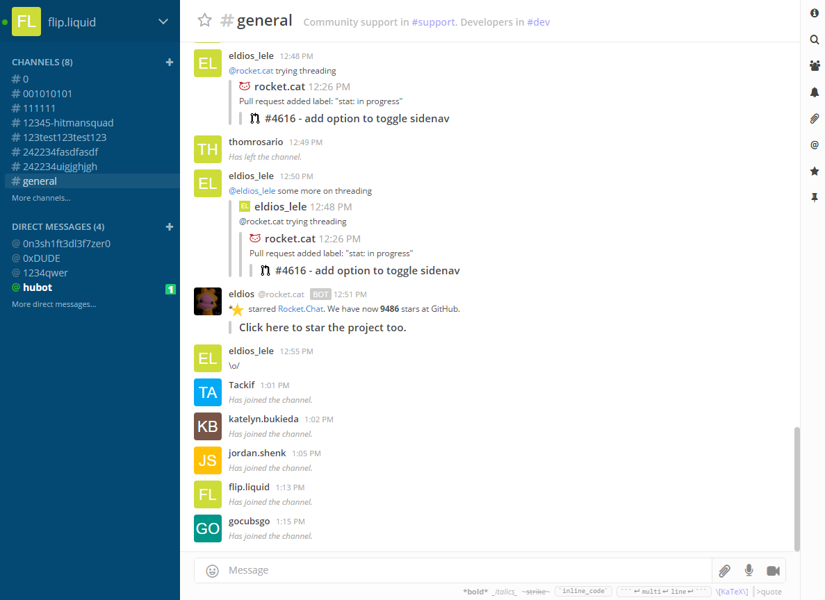 RocketChat condensed