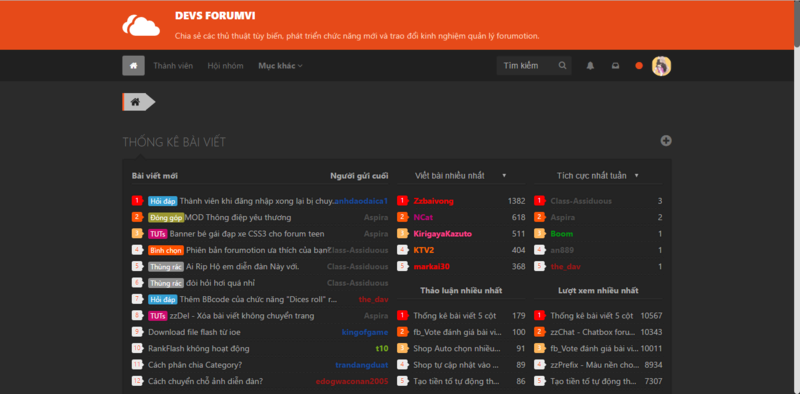 Devs forumvi dark theme