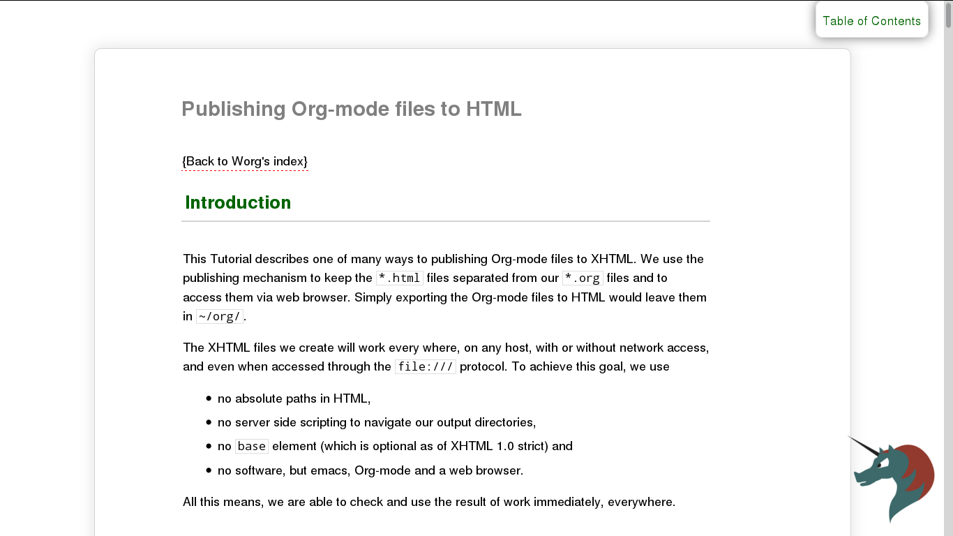 对采用 worg.css 的网站所进行的美化
