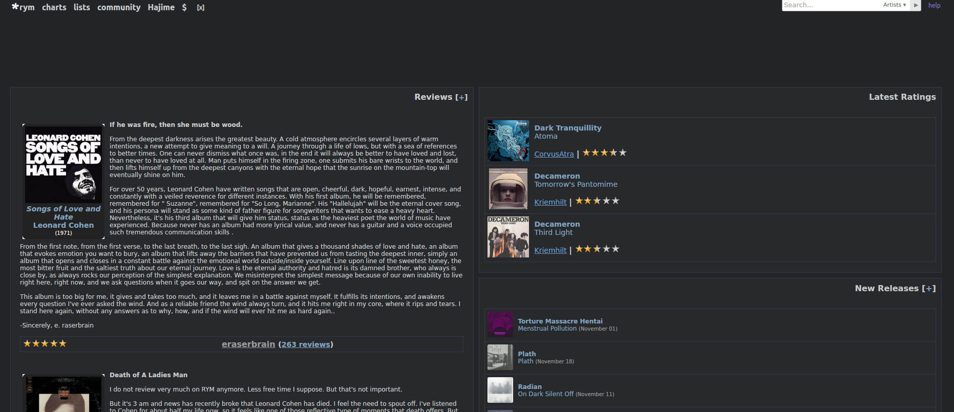 RateYourMusic Tomorrow 2