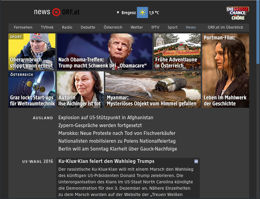 ORF.at News - Dark Grey Theme