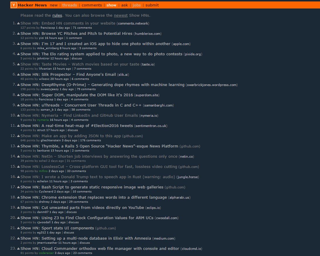 HackerNews Dark Theme