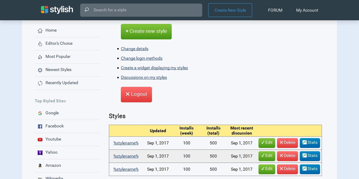 Userstyles - Buttons