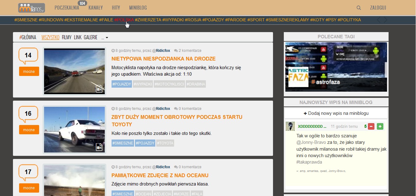 Milanos.pl Night Mode