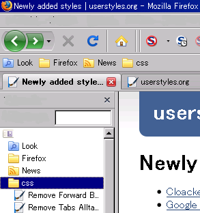 Sidebar panel was moved under the Tab Bar