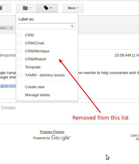 Hide Gmail Social Labels in Label As Menu