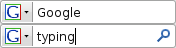 Search bar go button - Show when typing only