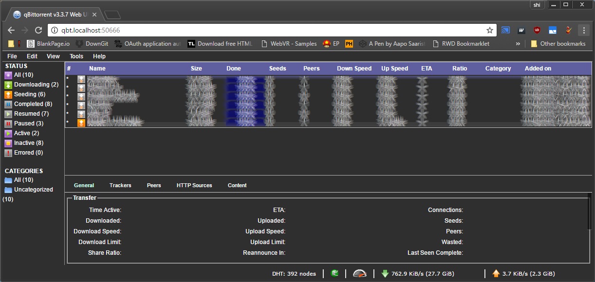 Quick & Dirty dark Web UI for qBittorent