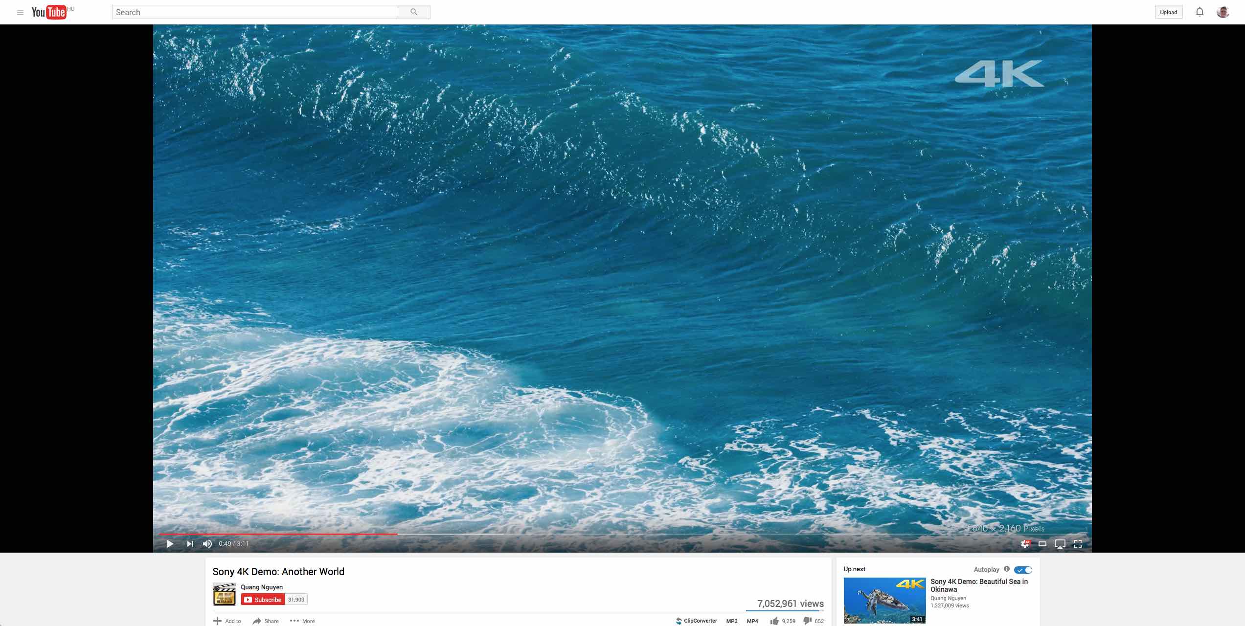 Simple YouTube 1080p Cinema Player
