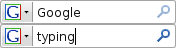 Search bar go button - Transparent when not typing