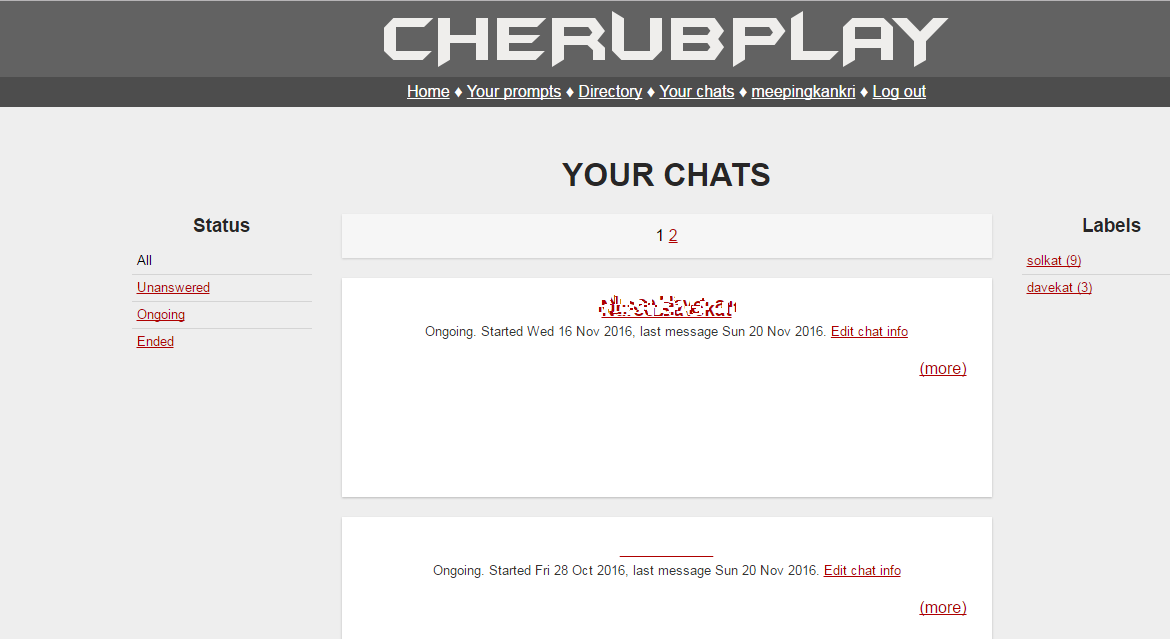 Grey Cherubplay