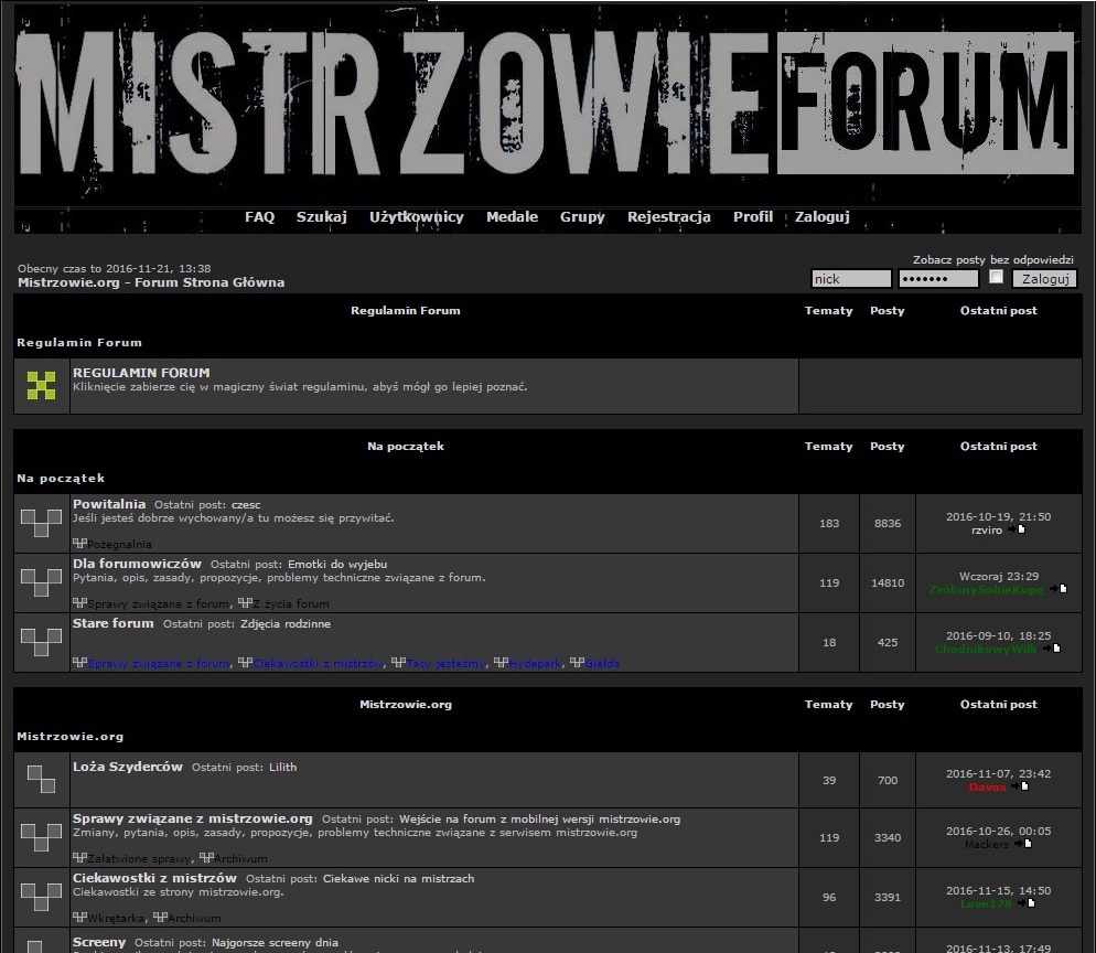 Ciemny motyw mistrzowie forum v2
