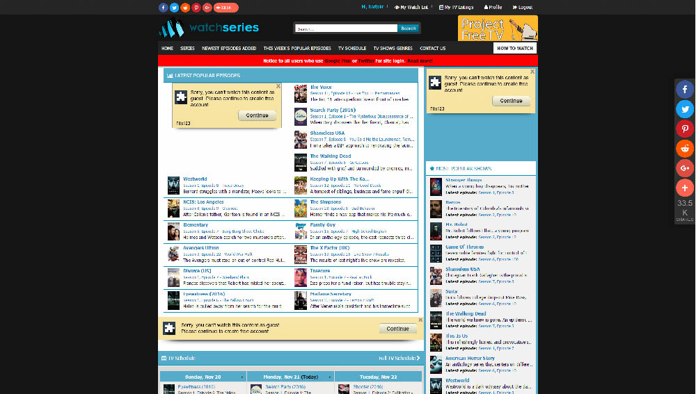 onwatchseries.to Dark theme