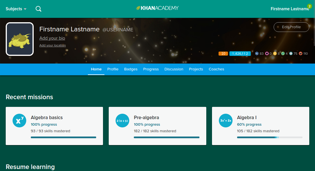 Khan Academy Material Dark