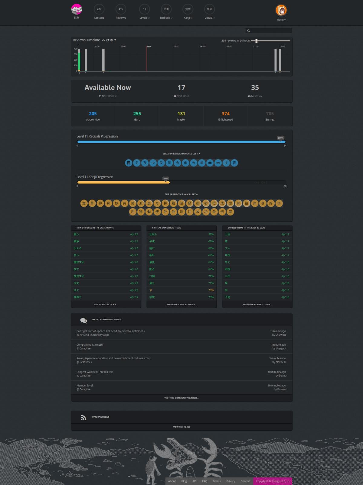 WaniKani Breeze Dark