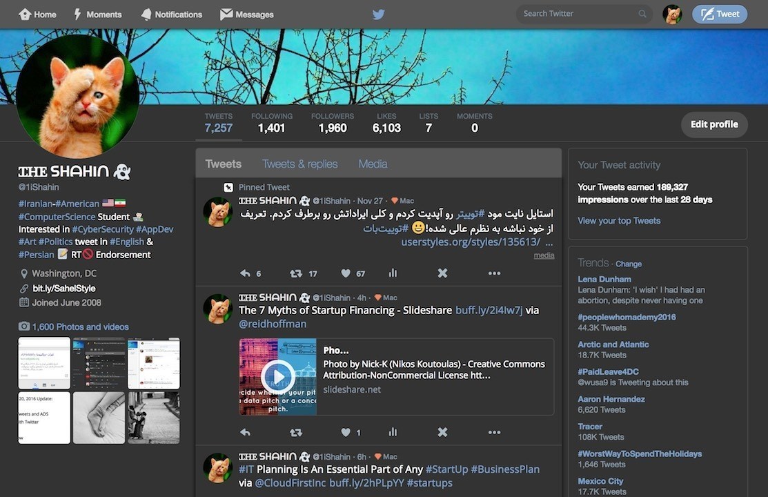 Twitter Matte Gray Dark UI + Custom Fonts + tweaks