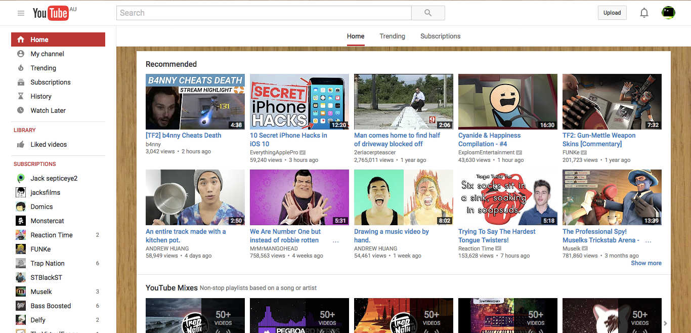 Wooden Youtube