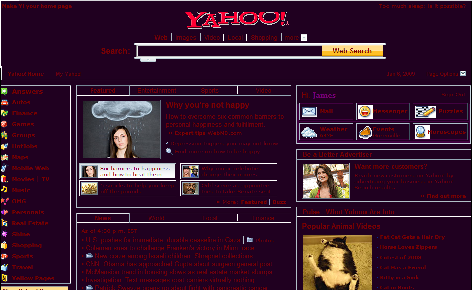 Yahoo Black Purple Red Redesign