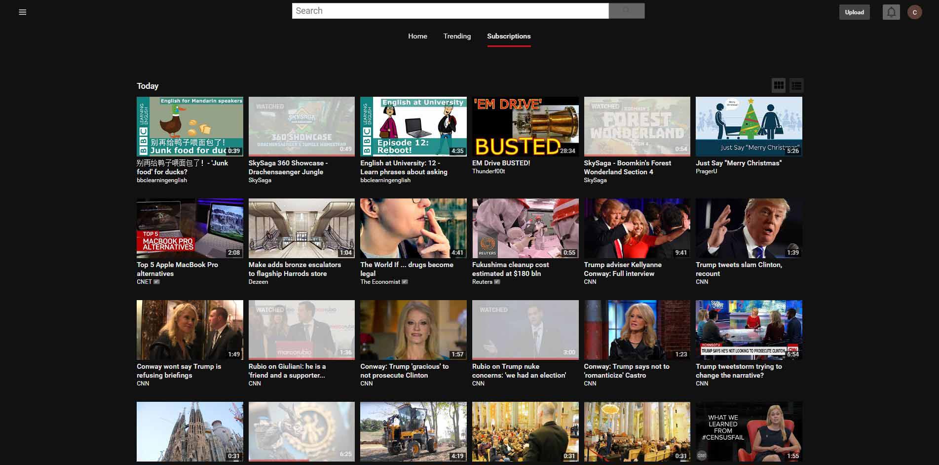 Clear Youtube 2017 Dark