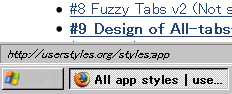 URL Text style Statusbar
