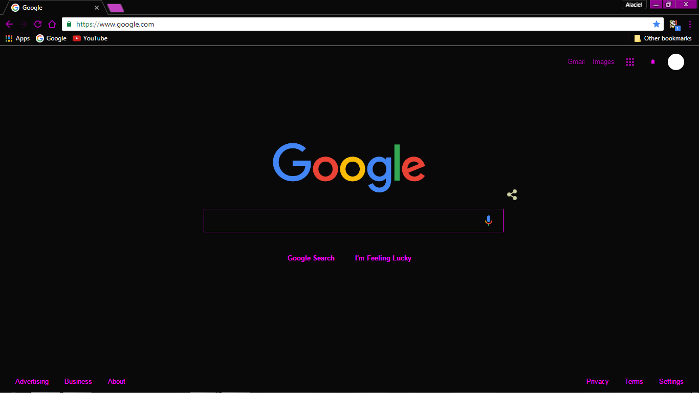 Google Dark & Fuchsia