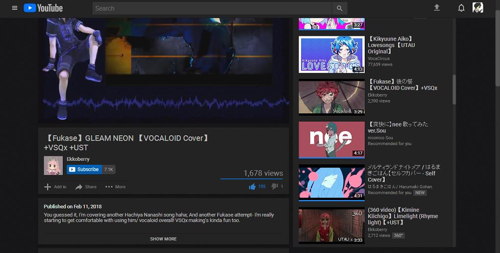 fixed & independently scrolling recommended videos