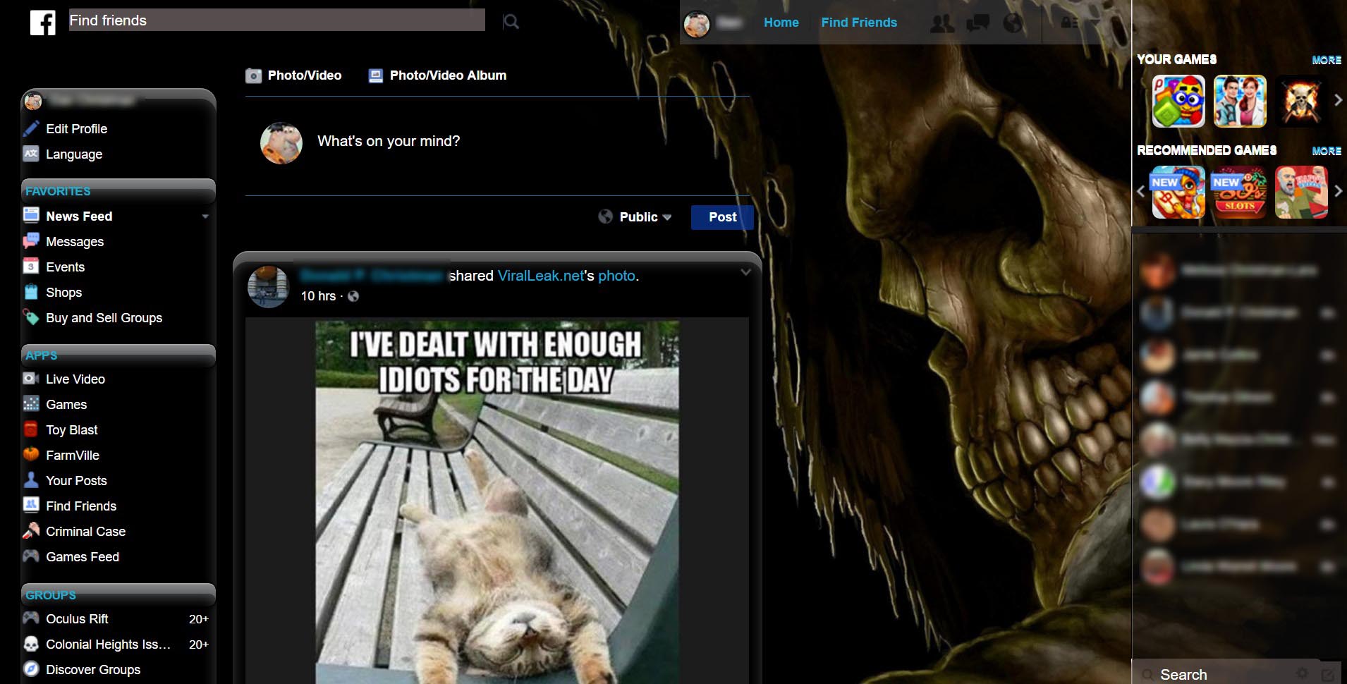 Facebook Dark Style